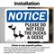 Signmission Please Do Not Feed The Ducks And Geese Sign With Symbol, 7 in W x Rectangle, Vinyl Decal OS-2PACK-NS-D-57-L-17379 - alternate 2